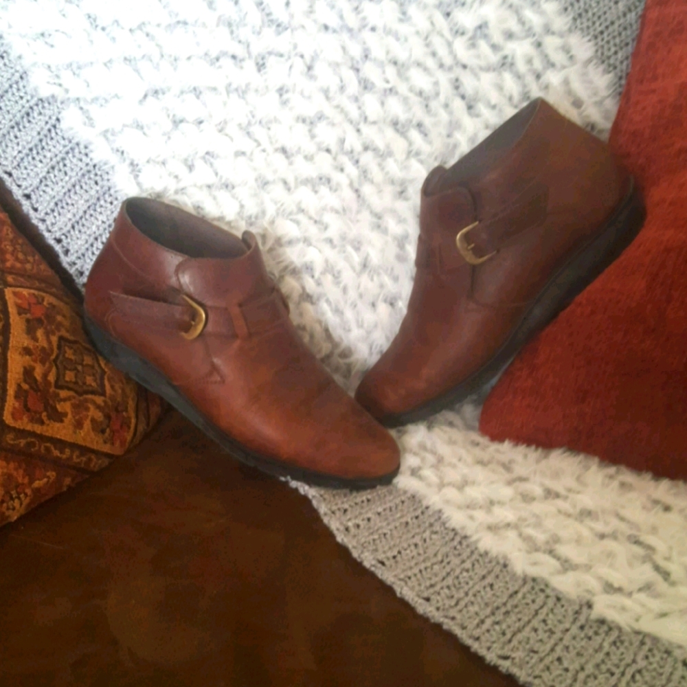 Clark's Brown Leather Ankle Boots